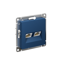 AtlasDesign Аквамарин Розетка 2-ая компьютерная RJ45+RJ45, кат.5E, механизм  ATN001185  SE