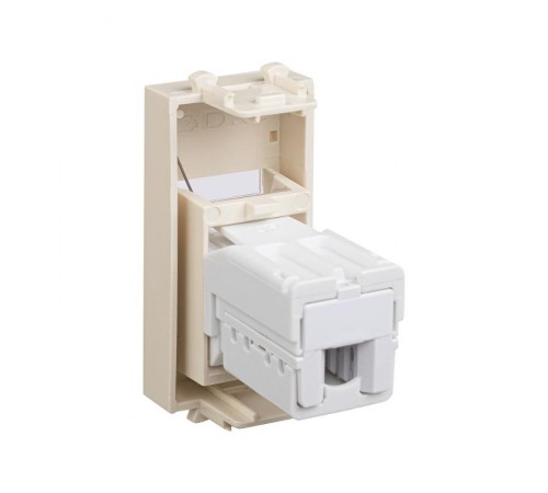 Телефонная розетка "Ванильная дымка" Avanti RJ-12, 1 мод  4405311  DKC
