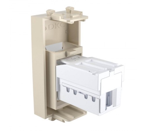 Телефонная розетка "Ванильная дымка" Avanti RJ-12, 1 мод  4405311  DKC
