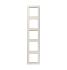 Рамка 5-кратная для вертикальной и горизонтальной установки; термопласт, слоновая кость  AS585BF  Jung