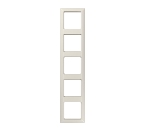 Рамка 5-кратная для вертикальной и горизонтальной установки; термопласт, слоновая кость  AS585BF  Jung