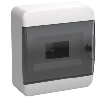 Корпус пластиковый навесной на 8 модулей ЩРН-П-8 IP41 черная прозрачная дверь TEKFOR  TF5-KP12-N-08-41-K01-K03  IEK