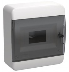 Корпус пластиковый навесной на 8 модулей ЩРН-П-8 IP41 черная прозрачная дверь TEKFOR  TF5-KP12-N-08-41-K01-K03  IEK