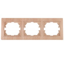 1-503-11 Intro Рамка на 3 поста гор., СУ, Plano, сосна  Б0030101  Intro