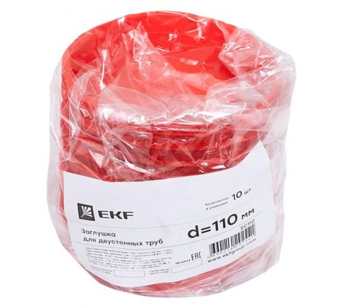 Заглушка для двустенных труб d=110 мм PROxima  EC110  EKF