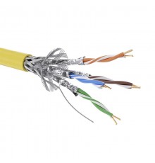 Кабель CAT 7А, S/FTP, нг(А)-HF, бухта 500м, желтый  RN7ASFA01YL  DKC