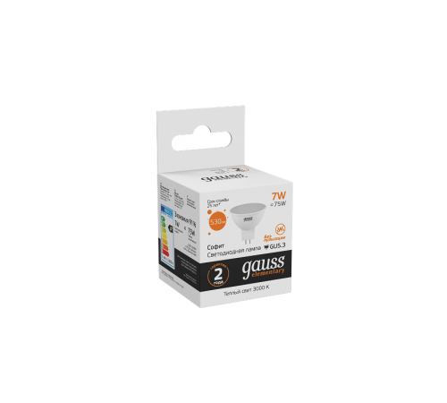 Лампа светодиодная LED 7Вт GU5.3 220В 2700К Elementary MR16  13517  Gauss