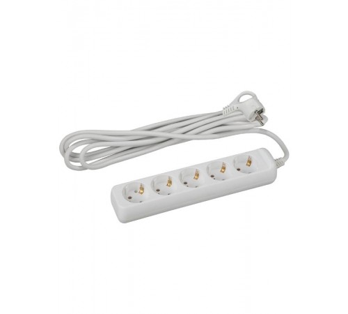 Удлинитель электрический U-5e-3m-3x1,5 с заземлением 5 розеток 3м ПВС 3x1,5мм2 16А  Б0044038  ЭРА