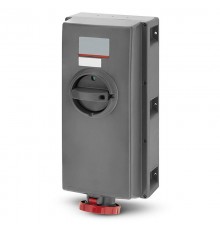 Розетка настенная с мех-ой блокировкой, автоматическим выключателем с теплоэлектромагнитным расцепителем и боковым распо  DIS50312586M  DKC