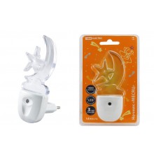 Ночник Месяц 0,3Вт светодиодный белый с датчиком света  SQ0357-0009  TDM