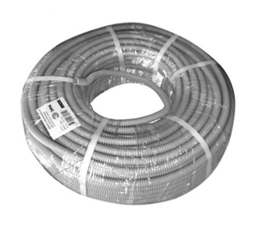 Труба гибкая гофрированная ПВХ 16мм с протяжкой лёгкая GOFR-16-100-PVС (100м) серый  Б0020033  ЭРА