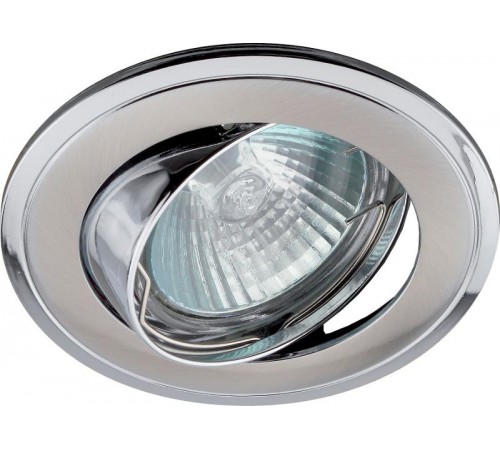 Светильник точечный встраиваемый под лампу KL22 А 50Вт MR16 сатин никель/хром литой  C0043709  ЭРА