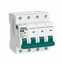Выключатель автоматический без теплозащиты четырехполюсный ВА-103М 4P 10А характеристика D 6кА  12564DEK  Dekraft