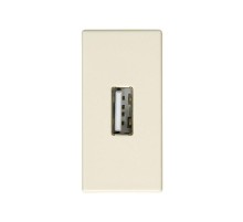 Simon 27 Розетка для подключения USB-разъёма 2.0, тип "А"(4*12мм), винтовое соединение, узкий модуль, S27, сл  2701090-031  Simon