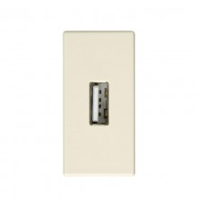 Simon 27 Розетка для подключения USB-разъёма 2.0, тип "А"(4*12мм), винтовое соединение, узкий модуль, S27, сл  2701090-031  Simon