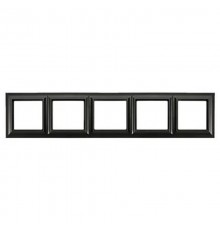 Рамка 5-постов; термопласт; черный матовый; Eco Deco  EPD485SWM  Jung