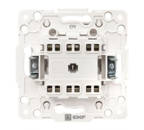 Стокгольм Механизм Выключателя 2-кл. проходного 10А в/к белый   EYV10-027-20  EKF