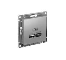 AtlasDesign Алюминий USB Розетка A + тип-C 45W высокоскоростной заряд QC PDмеханизм  ATN000329  SE