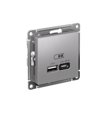AtlasDesign Алюминий USB Розетка A + тип-C 45W высокоскоростной заряд QC PDмеханизм  ATN000329  SE