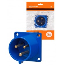 Вилка 623 скрытая 2Р+РЕ 32А 220В IP44  SQ0607-0004  TDM