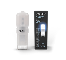 Лампа светодиодная LED 3Вт G9 AC220-240В 4100К пластик  107409203  Gauss