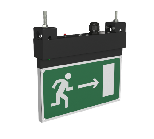 Световой указатель аварийного освещения BS-NEXTRINO-73-S1-INEXI2 Black  a18692  Белый свет