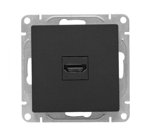 Механизм розетки HDMI, чёрный Эпика EKF  UP1-SOB-HDMI  EKF