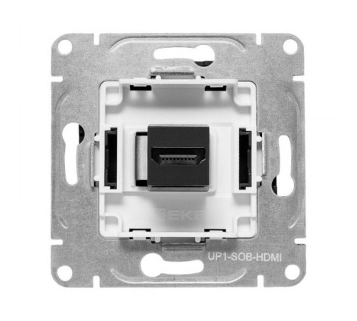 Механизм розетки HDMI, чёрный Эпика EKF  UP1-SOB-HDMI  EKF