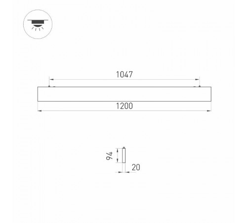 Светильник ALT-LINEAIR-FLAT-UPDOWN-DIM-S2094-1200-40W Day4000 (BK, 100 deg, 230V) (Arlight, IP20 Металл, 3 года)  031471  Arlight