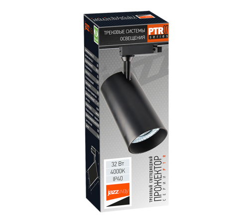 Светильник светодиодный трековый однофазный PTR 0732 32Вт 4000K 3000Лм 24° BL (чёрный) IP40  .5015241  Jazzway