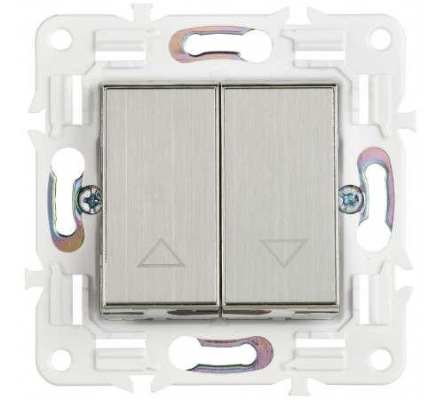 SKANDY Выключатель жалюзи 10А SK-V12N никель  SK-V15-0-10-K50  IEK