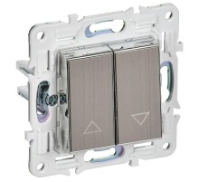 SKANDY Выключатель жалюзи 10А SK-V12N никель  SK-V15-0-10-K50  IEK