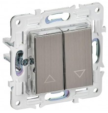 SKANDY Выключатель жалюзи 10А SK-V12N никель  SK-V15-0-10-K50  IEK