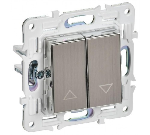 SKANDY Выключатель жалюзи 10А SK-V12N никель  SK-V15-0-10-K50  IEK