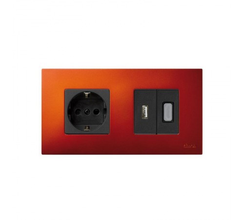 Simon 27 Накладка декоративная на рамку базовую, 2 поста, S27 Play, Arctic, оранжевый  2700627-082  Simon