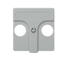 Simon 27 Накладка на розетку телевизионную R-TV+SAT, широкий модуль, S27, серый  27097-37  Simon
