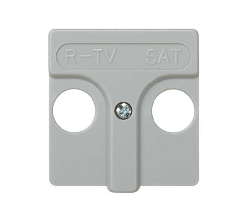 Simon 27 Накладка на розетку телевизионную R-TV+SAT, широкий модуль, S27, серый  27097-37  Simon