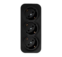 Quteo Чёрный Розетка 3-я с заземлением со шторками16А винтовые зажимы  782473  Legrand