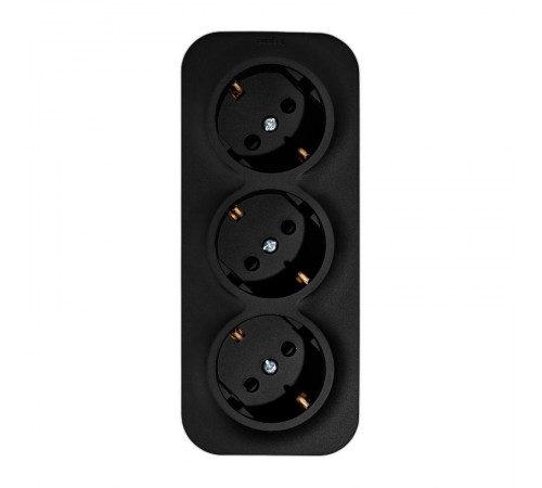 Quteo Чёрный Розетка 3-я с заземлением со шторками16А винтовые зажимы  782473  Legrand