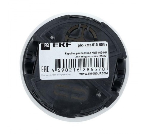 Коробка распределительная КМТ-010-004 для твердых стен (75х42) розничный стикер EKF PROxima  plc-kmt-010-004-r  EKF