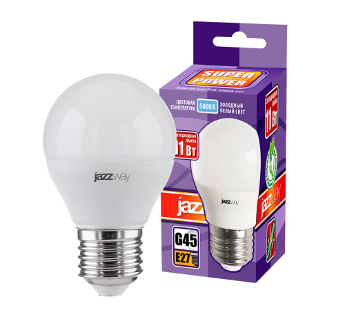 Лампа светодиодная PLED- SP G45 11w E27 5000K 230/50  .5019393  Jazzway