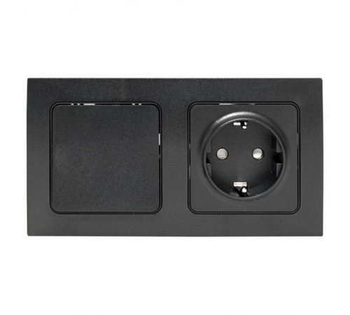 Стокгольм Рамка 2-местная черная EKF PROxima   EXM-G-303-30  EKF