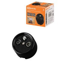Розетка TV+R+ SAT оконечная черная "Болонь"  SQ1820-0257  TDM