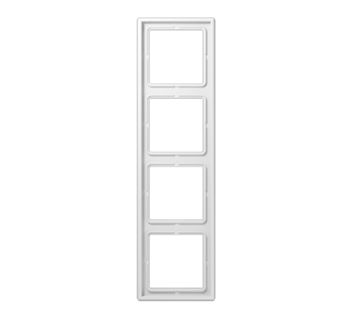 Рамка для вертикальной и горизонтальной установки, 4 поста; дюропласт; белый; LS990  LS984WW  Jung