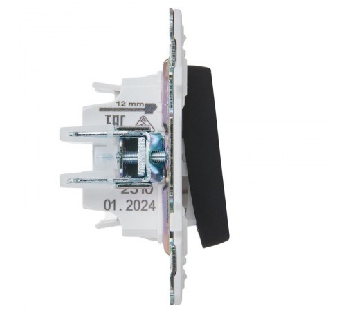 SKANDY Выключатель 1-клавишный перекрестный 10А SK-V03Bl черный   SK-V13-0-10-K02  IEK