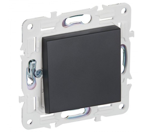 SKANDY Выключатель 1-клавишный перекрестный 10А SK-V03Bl черный   SK-V13-0-10-K02  IEK