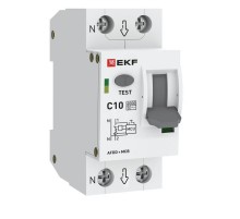 Устройство защиты от дугового пробоя (УЗДП) с автоматическим выключателем 1P+N 10А (C) 6кА PROXIMA afdd-2-10C-pro EKF