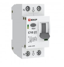 Устройство защиты от дугового пробоя (УЗДП) с автоматическим выключателем 1P+N 10А (C) 6кА PROXIMA afdd-2-10C-pro EKF