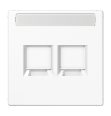 Плата (фиксация защёлкиванием) для двух модулей с полем для надписи; термопласт; белый  LS1969-25NAWEWW  Jung