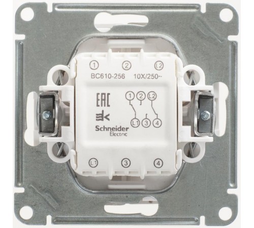 W59 Шампань Переключатель 2-клавишный 10АХ  VS610-256-4-86  SE